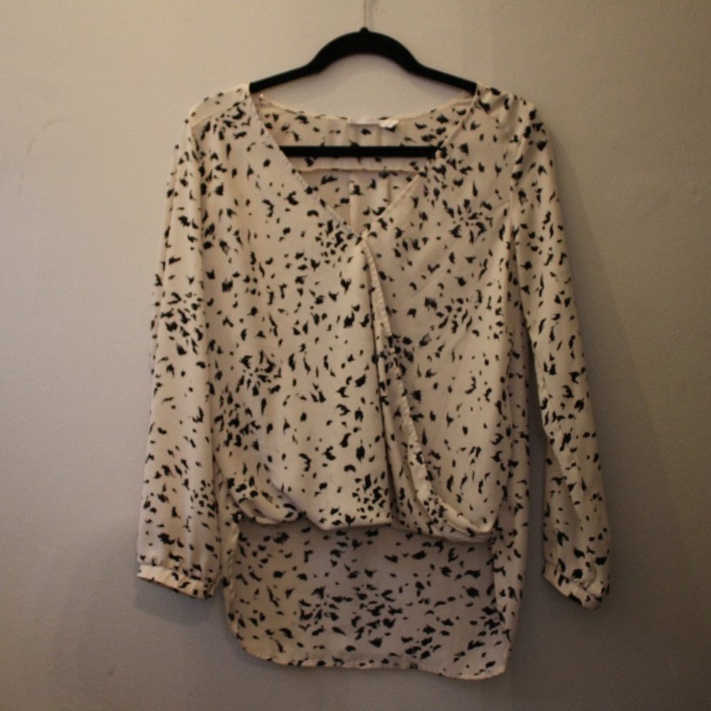 Cream and Black Dress Shirt